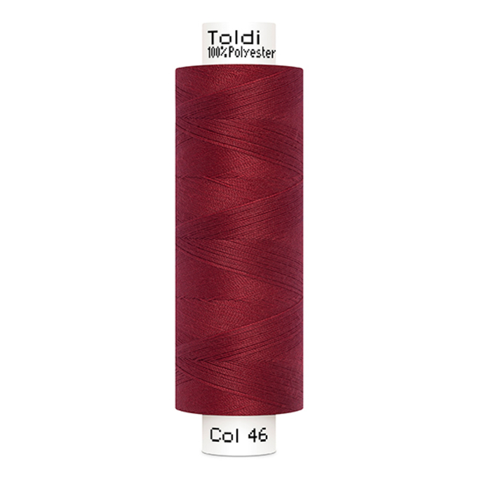 Bobine fil à coudre Gütermann 500m polyester Toldi, (046) rouge foncé