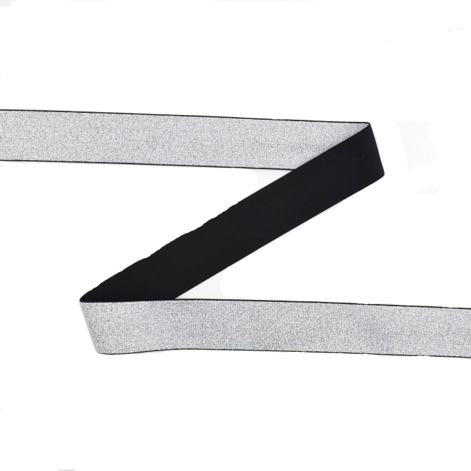 Elastiek Shine 40 mm, zilver