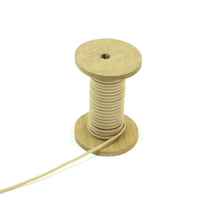 Gummikordel 3mm, beige