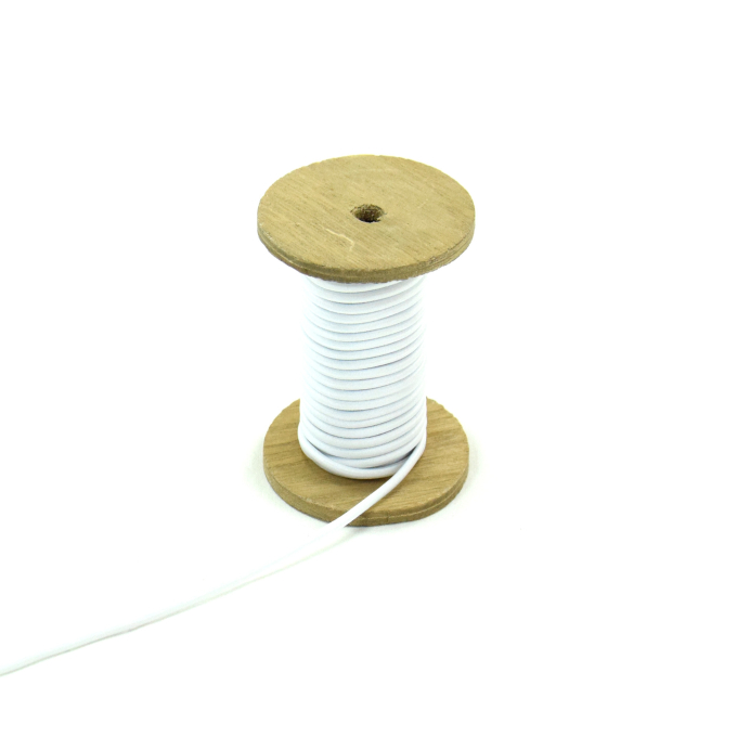 Elastisch koord rond 3mm, wit