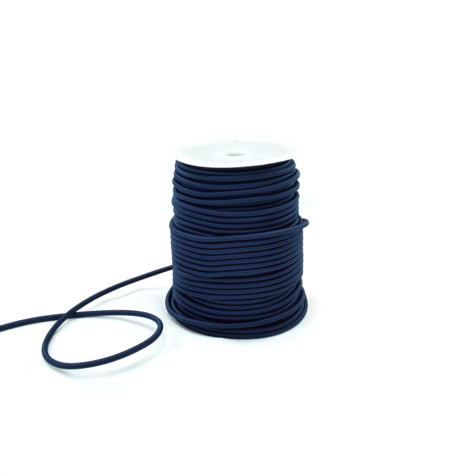 Elastisch koord glanzend, donkerblauw