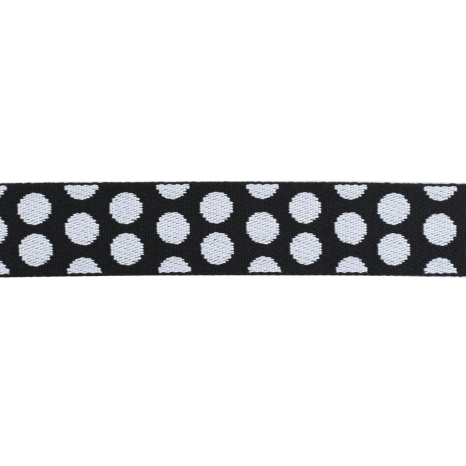 Tassenband Dots 36 mm, zwart