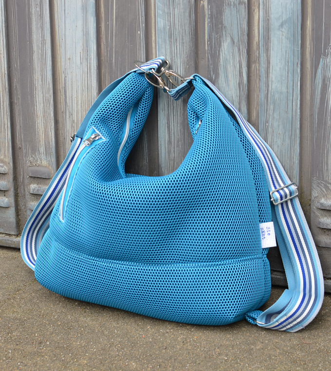 Tassenband Doubleface Stripes 40mm, blauw