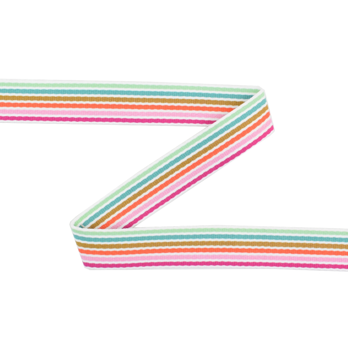 Tassenband Rainbowstripes 38 mm, multicolor