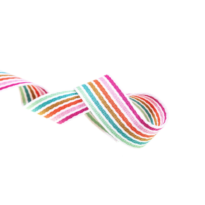 Tassenband Rainbowstripes 38 mm, multicolor