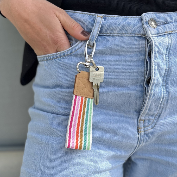Tassenband Rainbowstripes 38 mm, multicolor