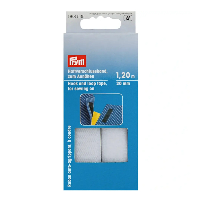 Hook and Loop Tape for sewing on 20 mm white