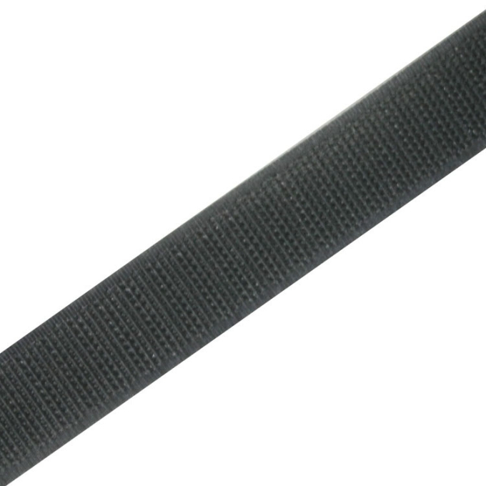 Bande velcro crochet 20mm, gris