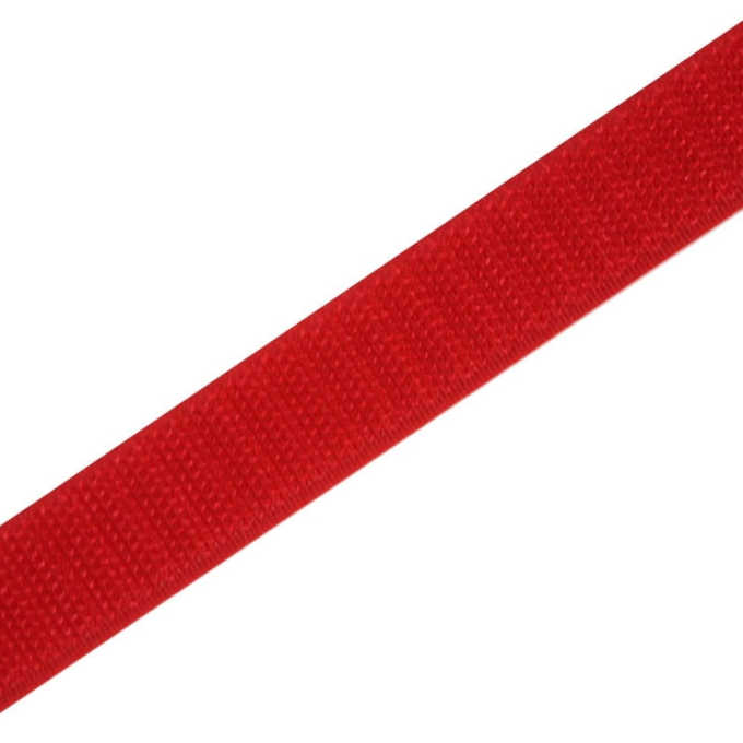 Bande velcro crochet 20mm, rouge