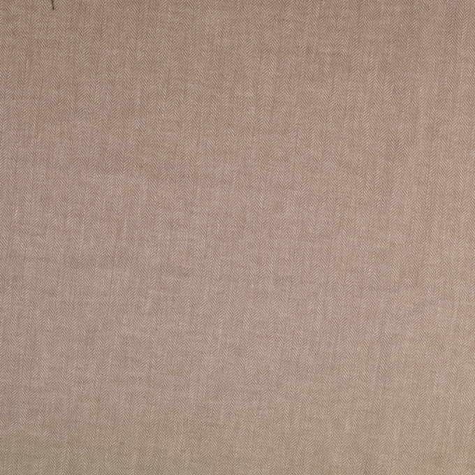 Tissu lin coton à chevrons, beige
