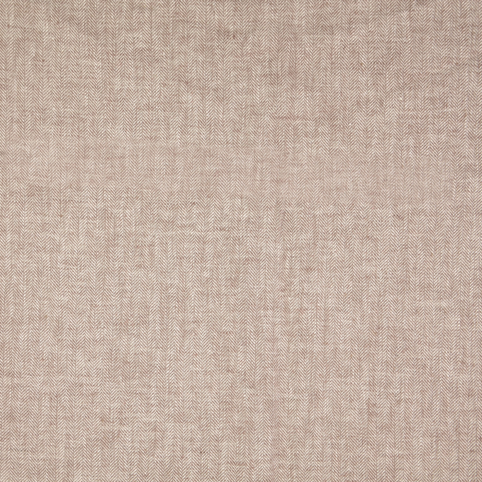 Tissu lin coton à chevrons, marron