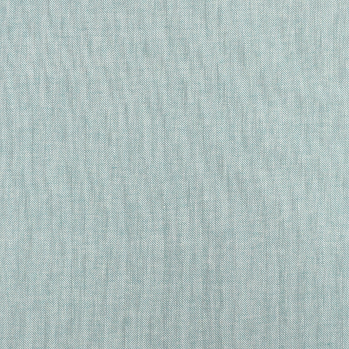 Tissu lin coton à chevrons, menthe foncé