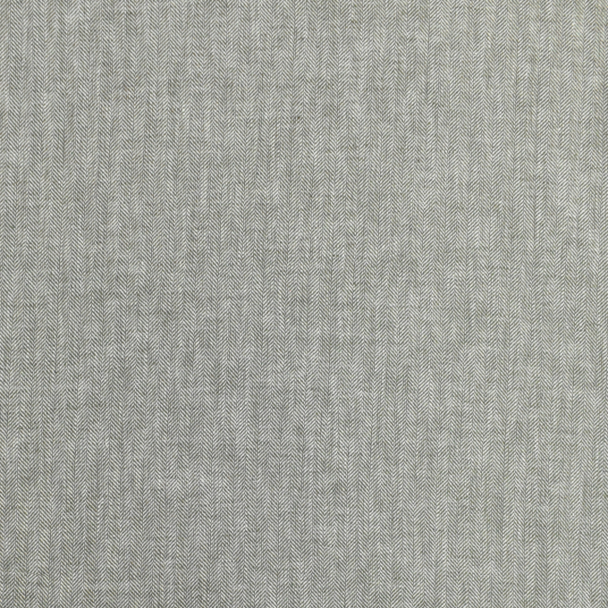 Tissu lin coton à chevrons, gris vert
