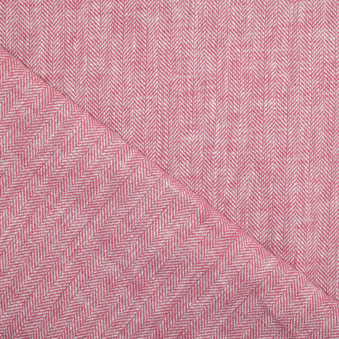 Tissu lin coton à chevrons, baie clair