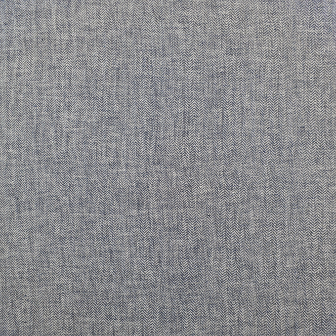 Halflinnen Herringbone, marineblauw