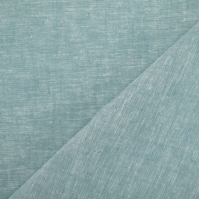 Tissu lin coton Burda, menthe foncé chiné
