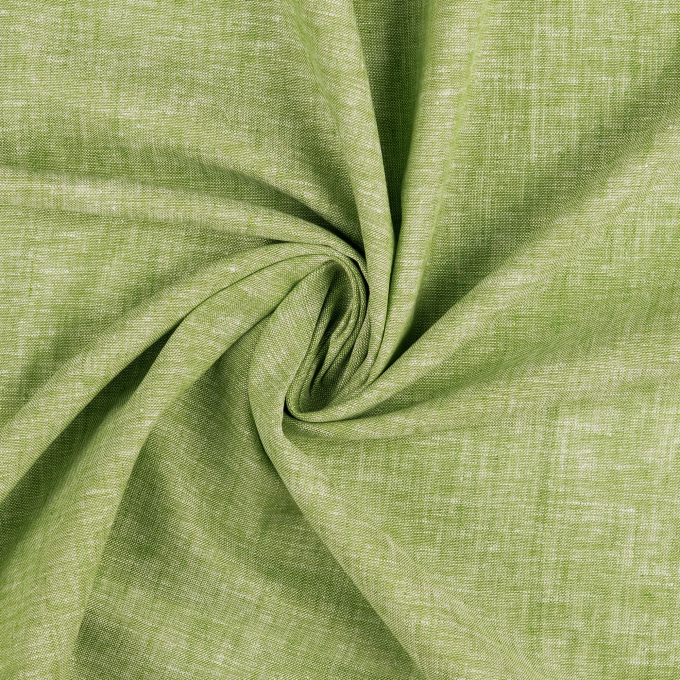 Linen-cotton melange, green