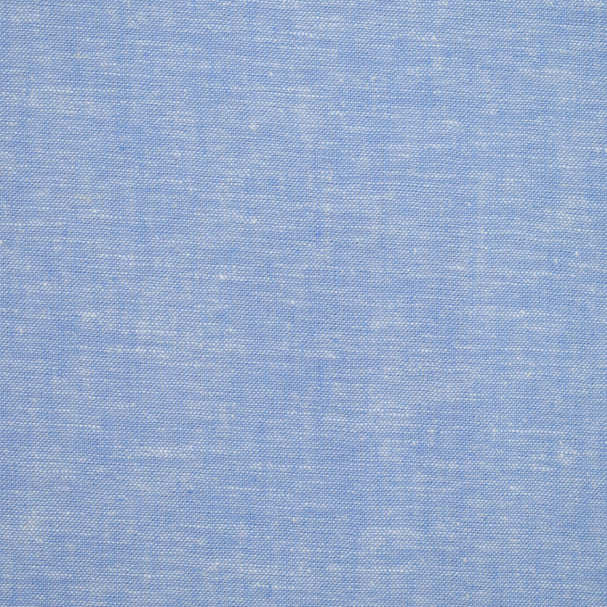 Tissu lin coton, bleu clair chiné