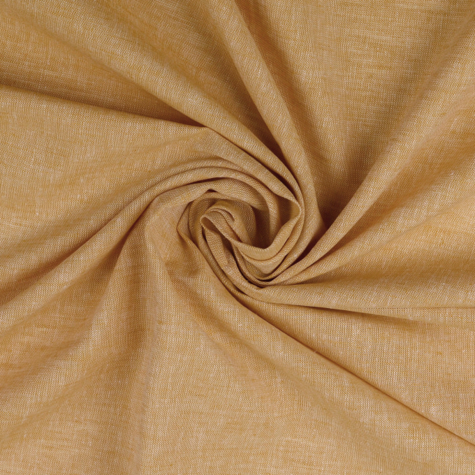 Tissu lin coton Burda, moutarde chiné