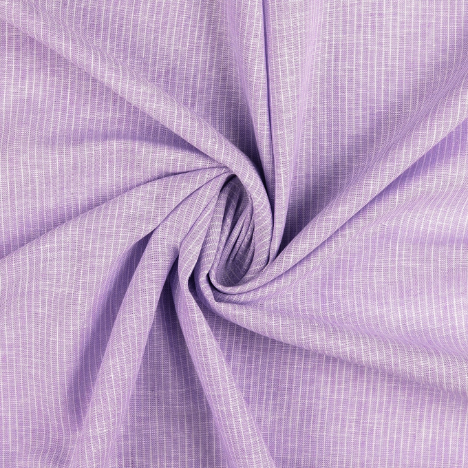 Linen-cotton mini stripes, lilac