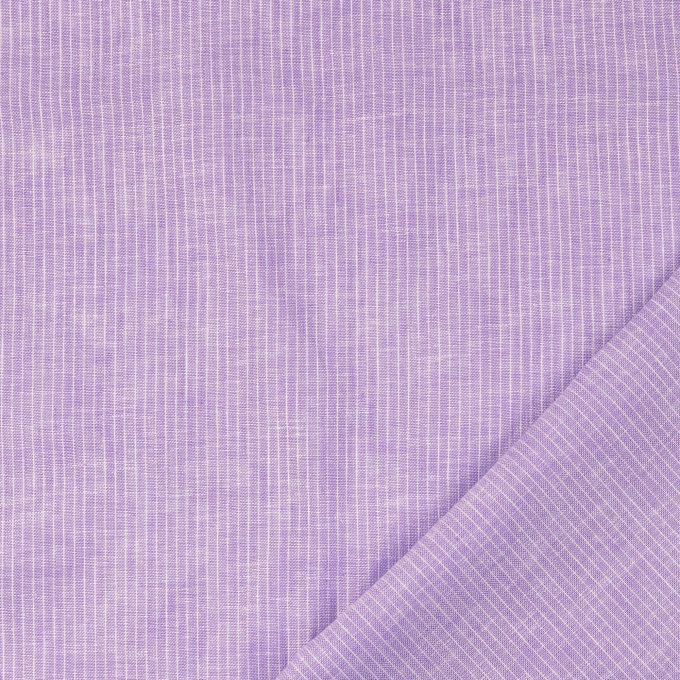 Linen-cotton mini stripes, lilac