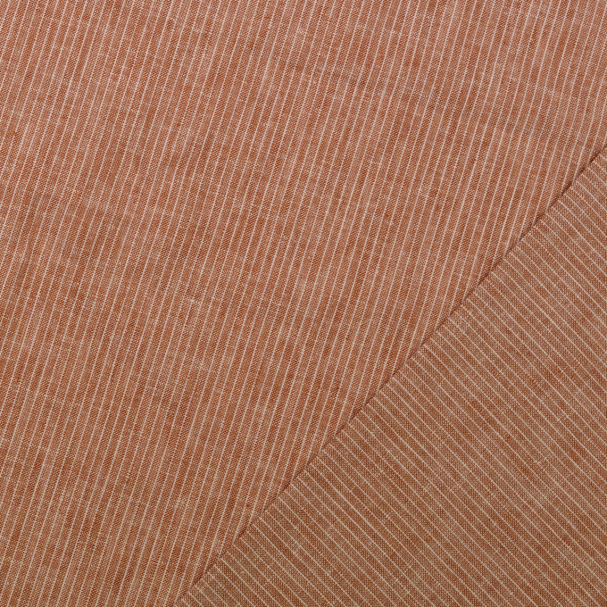 Halbleinen Mini Streifen, terracotta