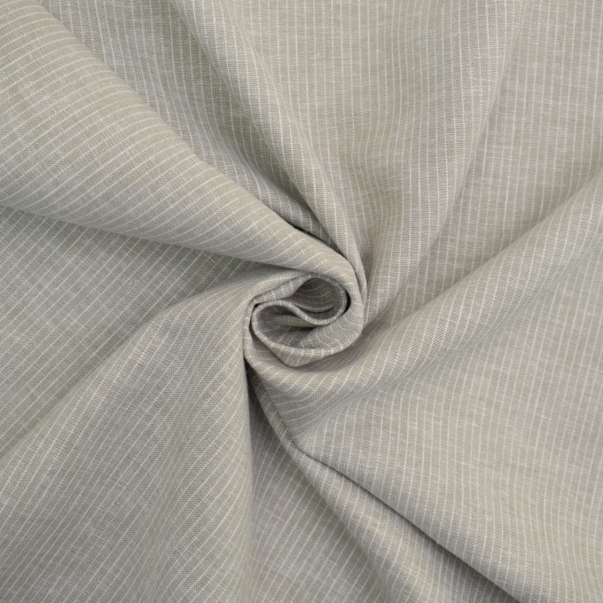 Halflinnen Small Stripe, greige