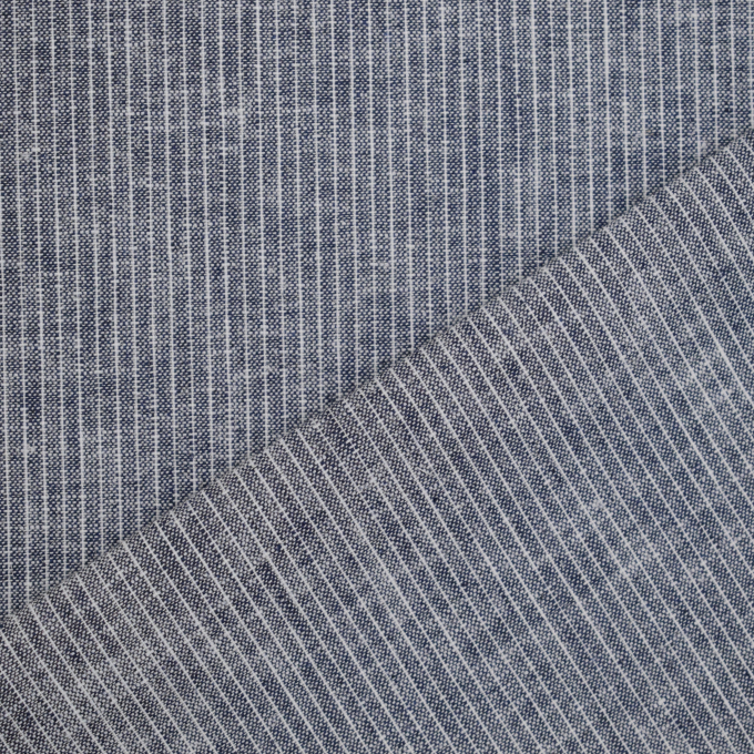 Halflinnen Small Stripe, marineblauw