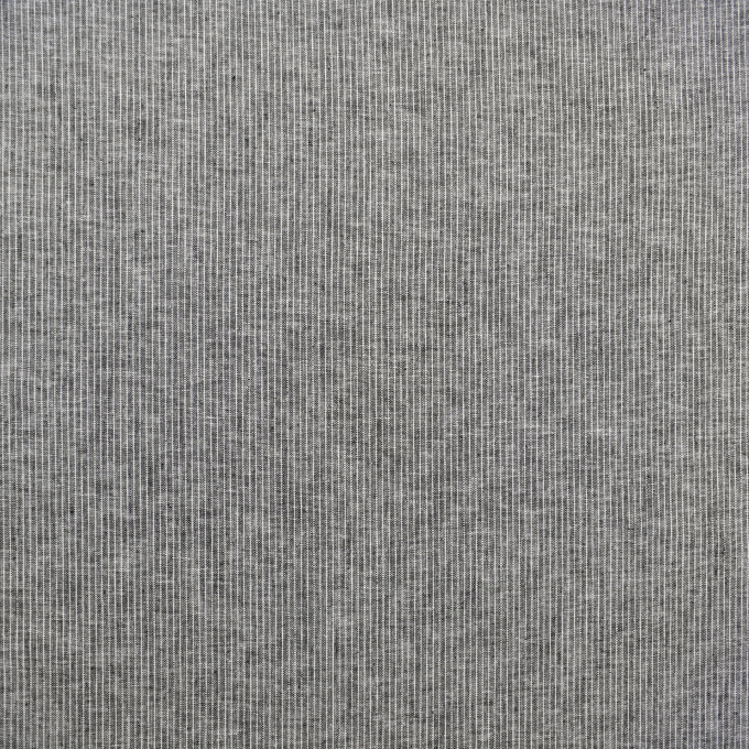 Halflinnen Small Stripe, zwart