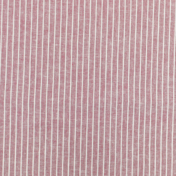 Tissu lin coton à rayures, baie clair chiné