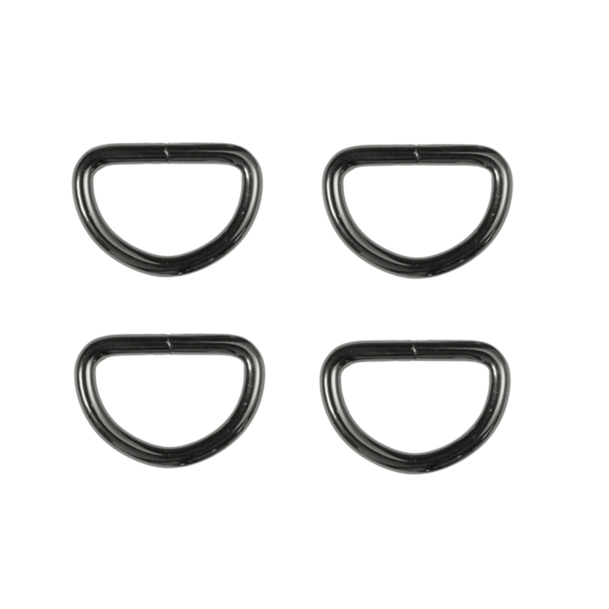 Boucle anneau demi rond en métal, 30 mm, gunmetal