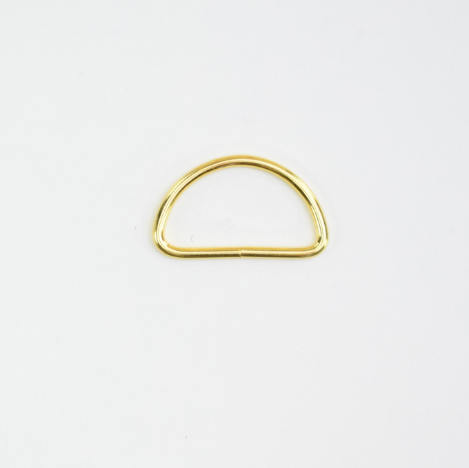 D-ring, 38 mm, goudkleurig