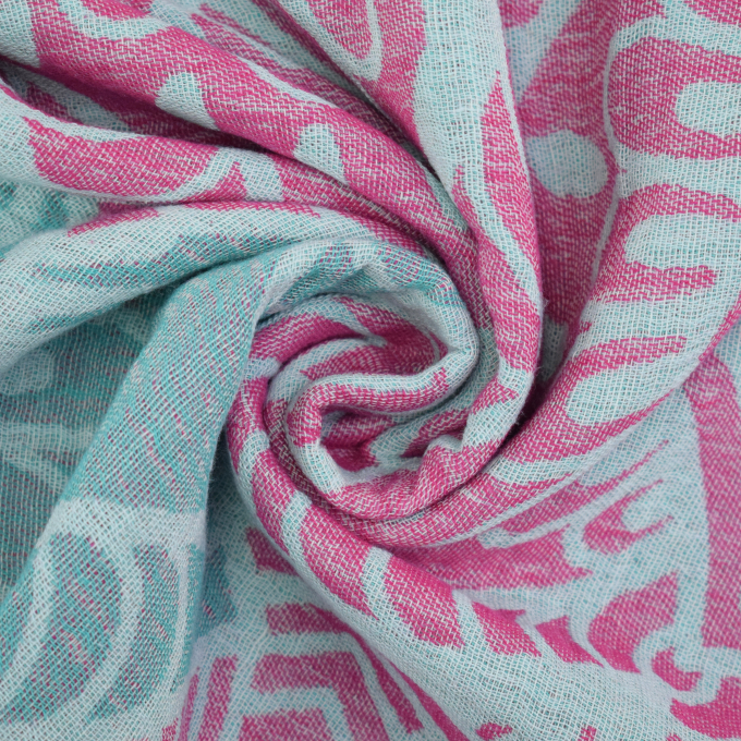 Tissu hamam jacquard Ornements, menthe