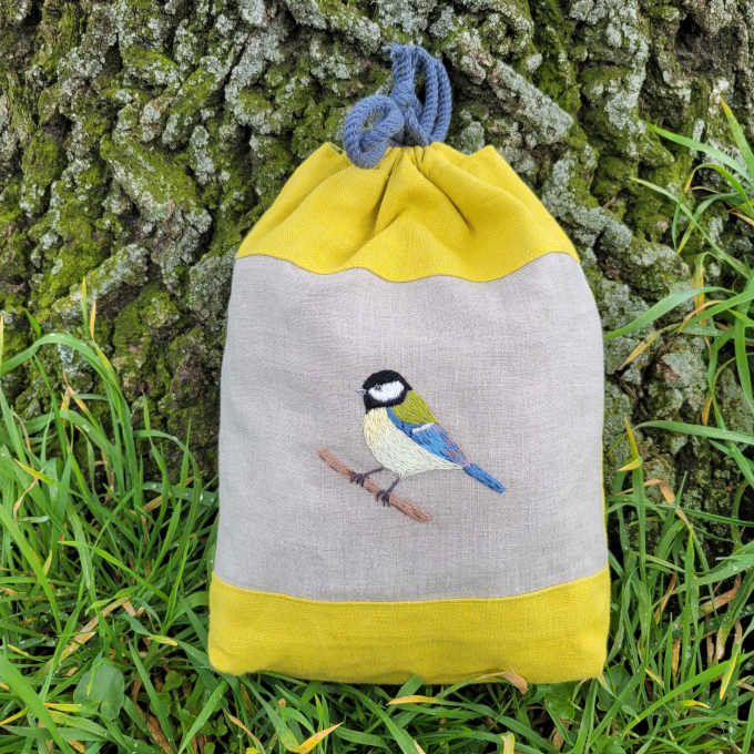 Modèle broderie à la main pdf Mésange bleue & mésange charbonnière Fabelwald