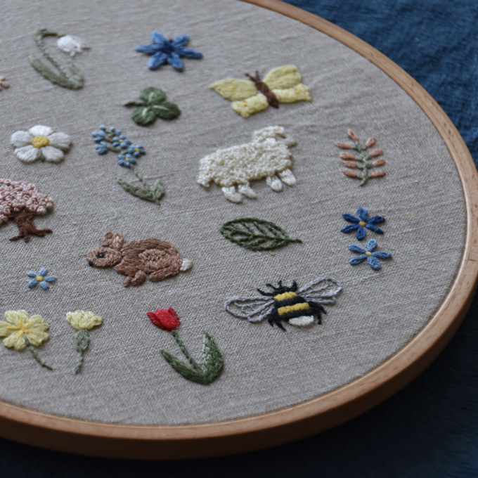 Modèle broderie à la main pdf Printemps Fabelwald