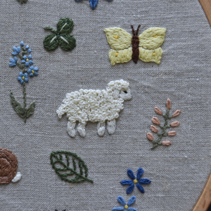 Modèle broderie à la main pdf Printemps Fabelwald
