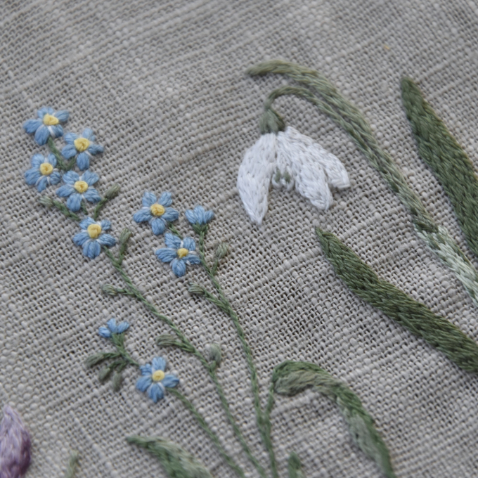 Handstickvorlage Fabelwald Frühlingsblumen, german