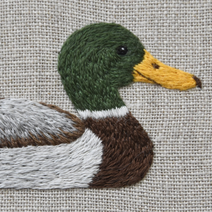 Handstickvorlage Fabelwald Stockenten, german