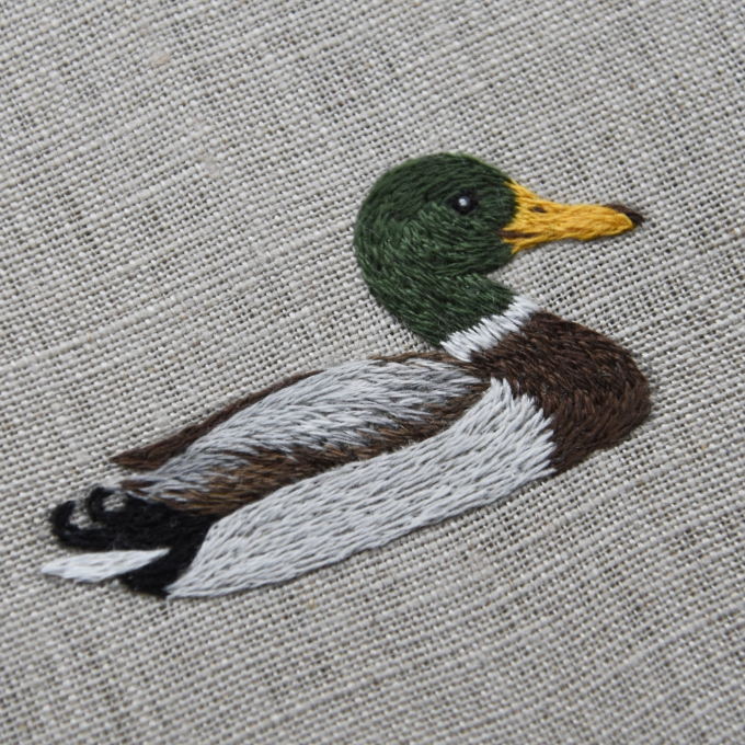 Handstickvorlage Fabelwald Stockenten, german