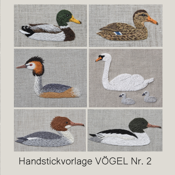Handstickvorlage Fabelwald Vögel Nr. 2, german