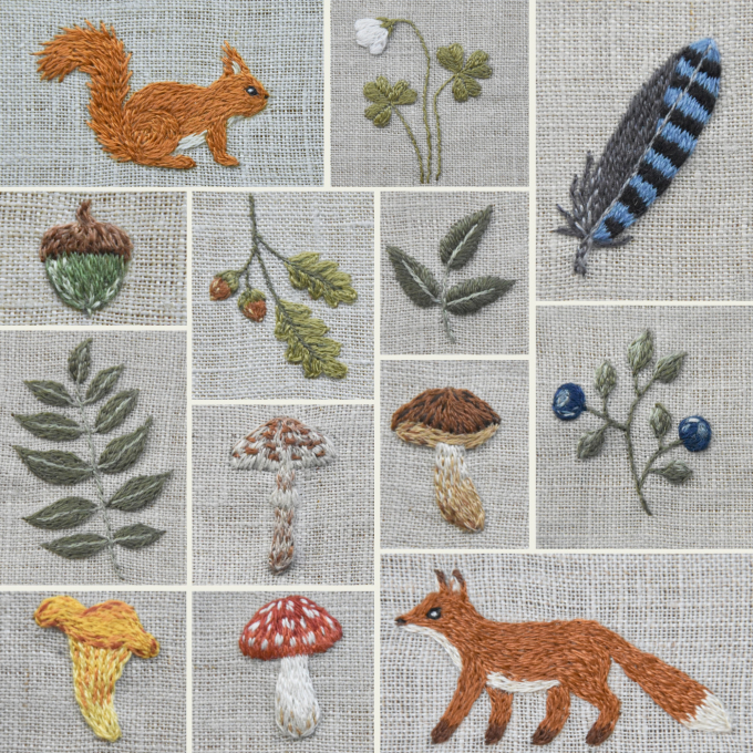 Modèle broderie à la main pdf Waldminiaturen Fabelwald