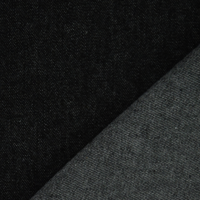 Tissu jean denim pour chemise, noir