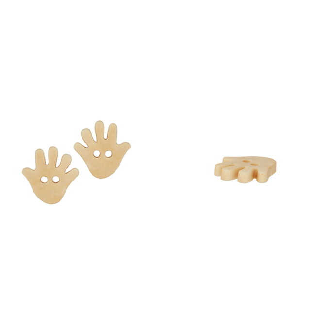Bouton en bois 2 trous  little hands, naturel