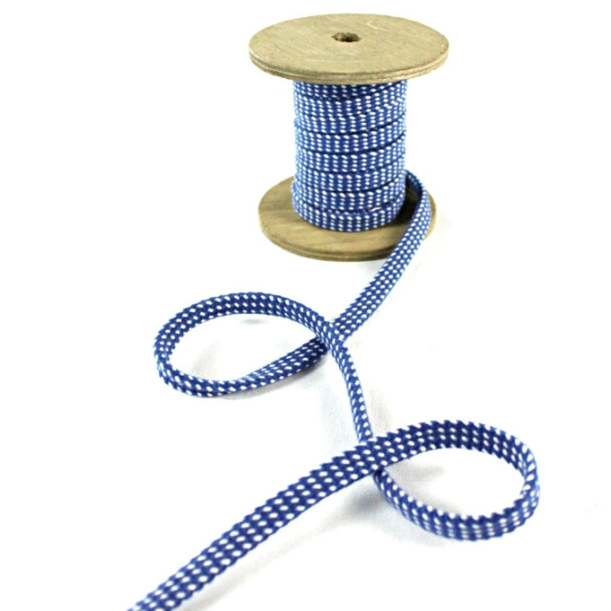 Hoodie ribbon 10mm, blue white