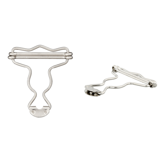 Suspenders buckle, zilverkleurig
