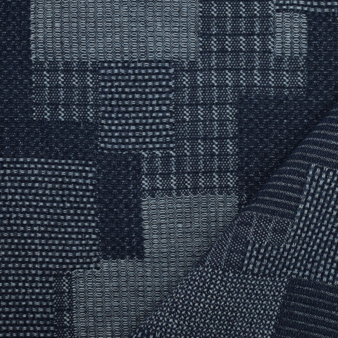 Jacquard Jeans, blau
