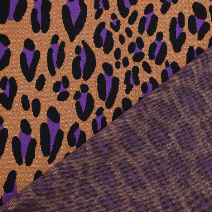 Jacquard Jersey Albstoffe Hamburger Liebe Magical Shimmer Safari, oranje