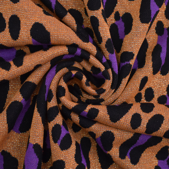 Jacquard Jersey Albstoffe Hamburger Liebe Magical Shimmer Safari, oranje