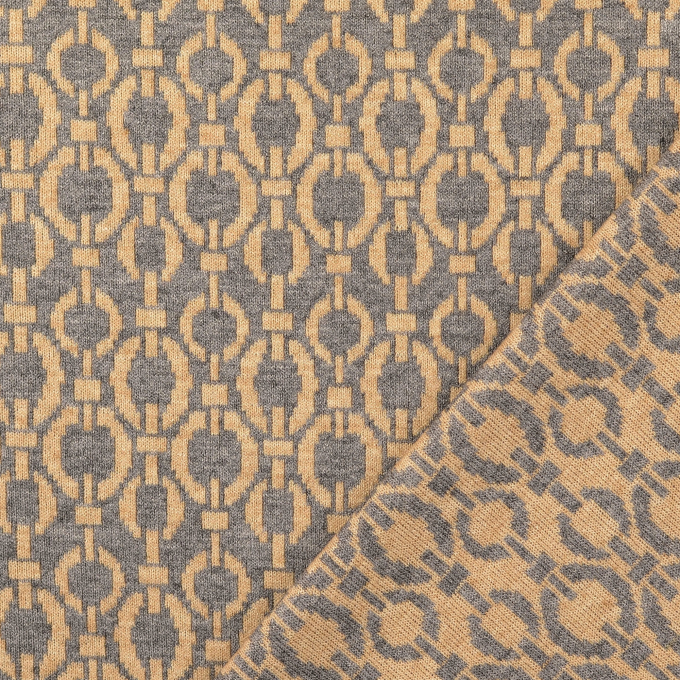 Jacquard Jersey Chains, grau