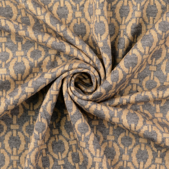 Jacquard Jersey Chains, grau